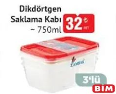 DİKTÖRGEN SAKLAMA KABI 750 ML 3'LÜ